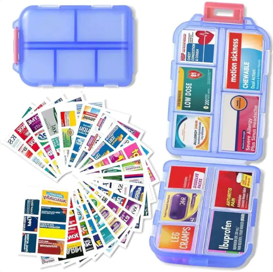 Compact 10-Compartment Pill Case